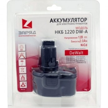 Аккумулятор POWERMAN НКБ-1220-DW-A для DeWalt 12.0В, 2.0Ач, NiCd, в блистере